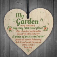 WOODEN HEART - 100mm - My Garden