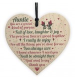 WOODEN HEART - 100mm - Auntie You Are Special